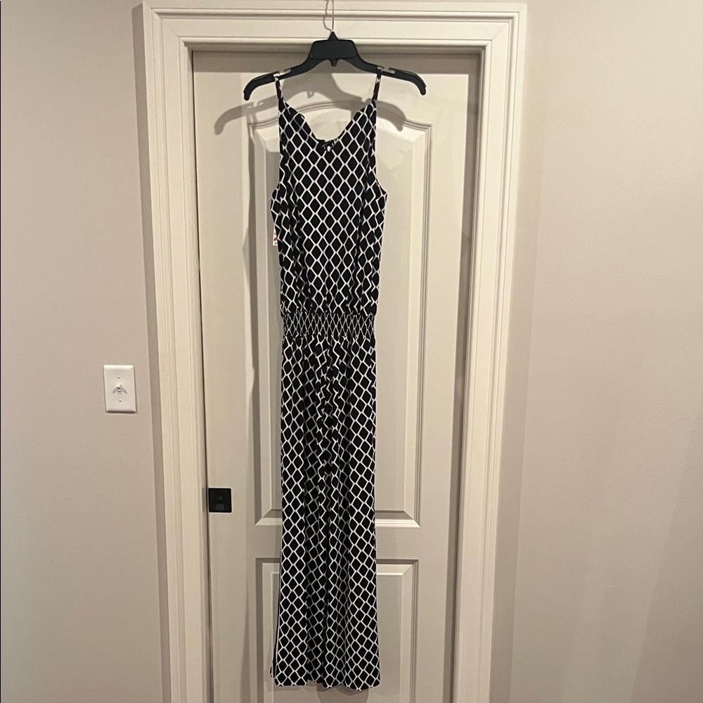 INC International Concepts Black and White Jumpsuit